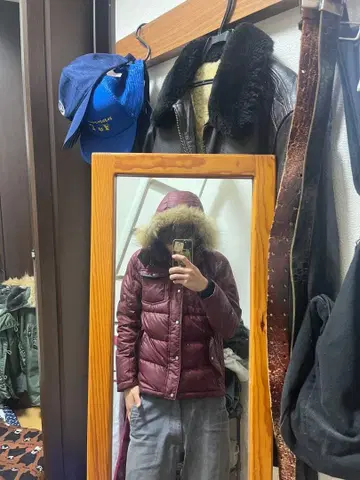 archive 퍼 다운 자켓 y2k 시크 스타일 광택 짧은 기장