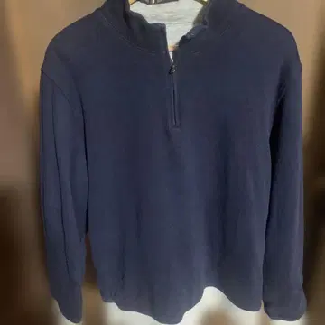 LANDSEND 리버서블 하프 지퍼 맨투맨