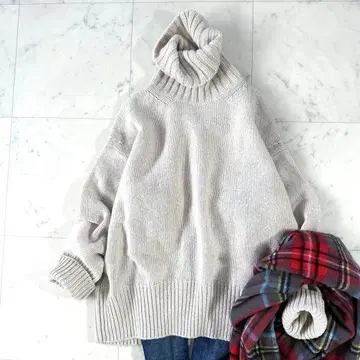 새상품급 갤러리 바이 파인 울 하이넥 풀오버 터틀넥