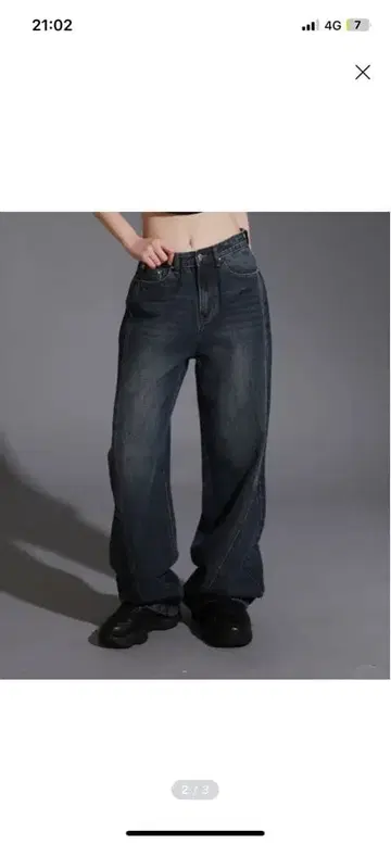 MUSINSA LIKE THE MOST 와이드 데님 팬츠 다크 블루 M