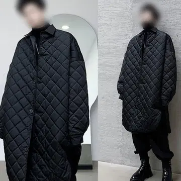 퀼팅 코트 오버 사이즈 롱 셔츠 빅 실루엣