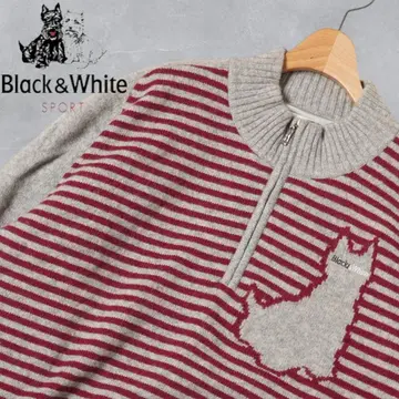 J277@ Black & White 방풍 골프 맨투맨 하프 지퍼