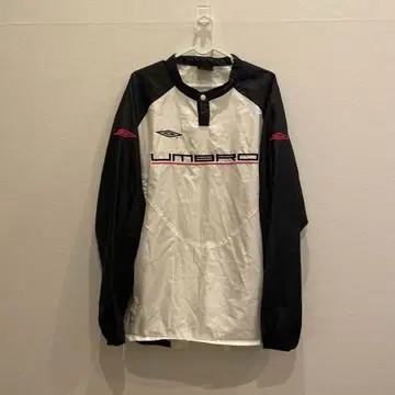 UMBRO 긴팔 나일론 자켓 화이트/블랙