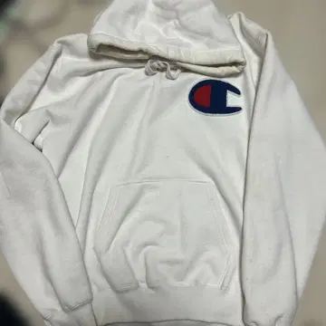 Champion 화이트 후드티 X-LARGE