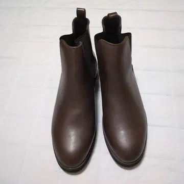 데셍 Dessin 브라운 가죽 사이드 고어 부츠 24.5cm