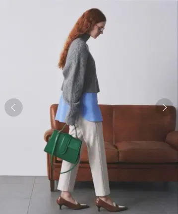 Mila Owen 셔츠 레이어드 케이블 풀오버