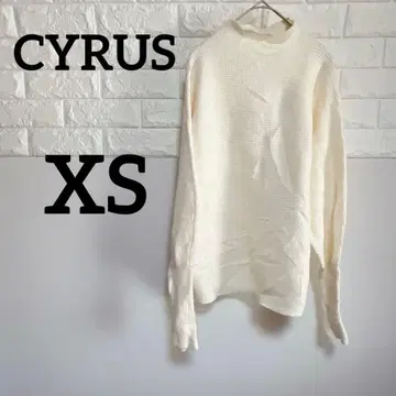 새상품급 [ CYRUS ] XS 니트 스웨터 아이보리 와플 짜임 부드러움