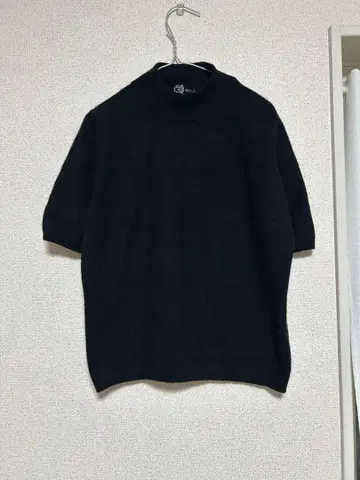 LABELLE 캐시미어 100% 블랙 반팔 니트 L