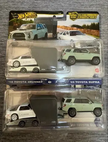 핫휠 팀 트랜스포트 18 도요타 4러너 & 89 수프라