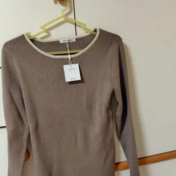 natural couture 긴팔 니트 소매 리본