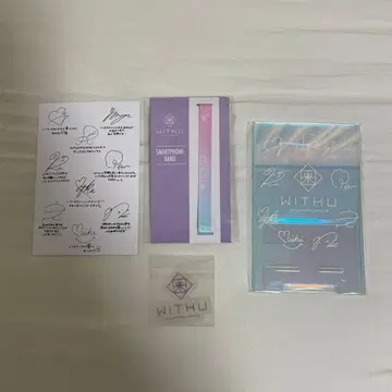 NIZIU 스마트폰 밴딩, 아크릴 스탠드, 메시지 카드