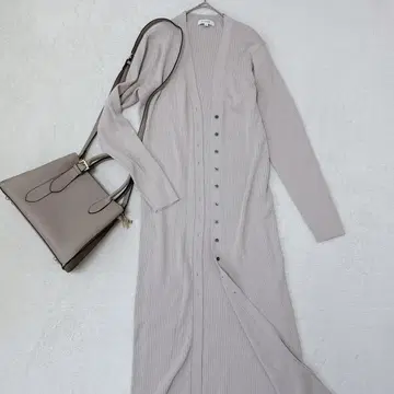 H10 PLST 롱 리브 가디건 M 베이지 겉옷 심플