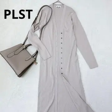 H10 PLST 롱 리브 가디건 M 베이지 겉옷 심플