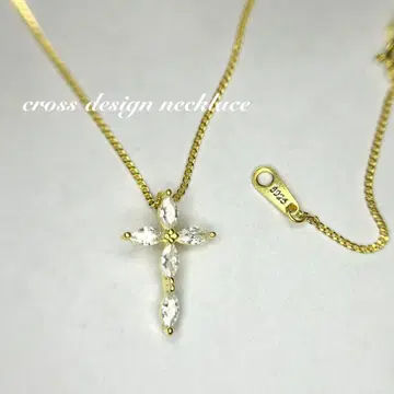 크로스 디자인 목걸이 성인 캐주얼 여성용 깔끔한 심플