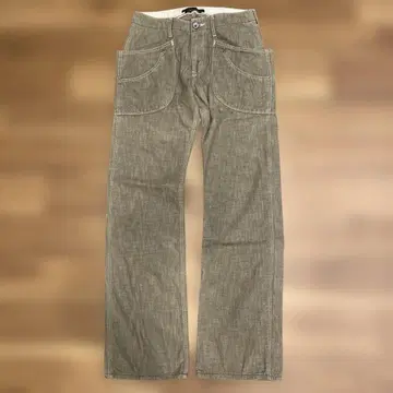 블루 웨이 샴브레이 플랜터 팬츠 카키