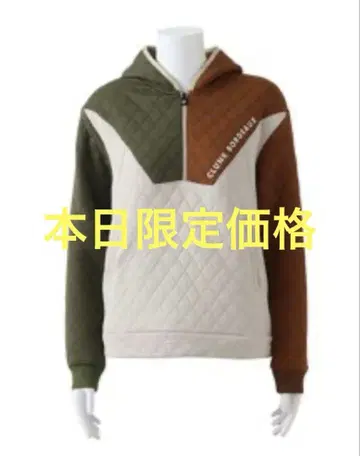 크랭크 CLUNK 골프웨어 여성용 퀼트JQ 하프 지퍼 후드티