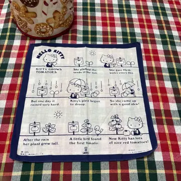 쇼와 레트로 헬로키티 토마토 재배 타월