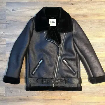 ZARA 더블 페이스 자켓 무스탕 라이더 자켓