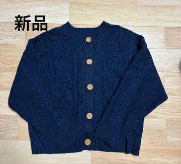 셀프 서비스/유베시 콜라보 2WAY 니트 가디건 파랑 M