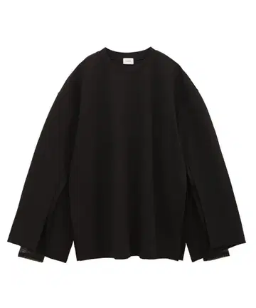 MANOF MESH SLEEVE LAYERED TOPS 사이즈 S 블랙