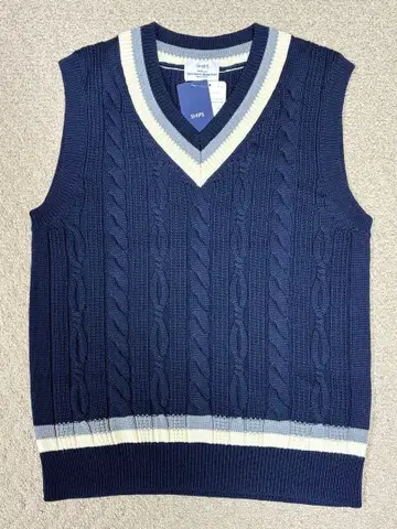 [ 새상품 ] SHIPS 칠드런 니트 베스트 네이비 M