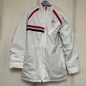 LUCENT 후드 부착 패딩 자켓 화이트 S 남녀 공용