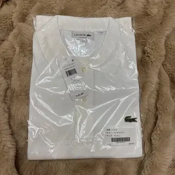 LACOSTE 화이트 피케 셔츠 L 사이즈