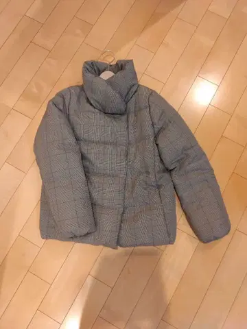 글렌체크 다운 자켓