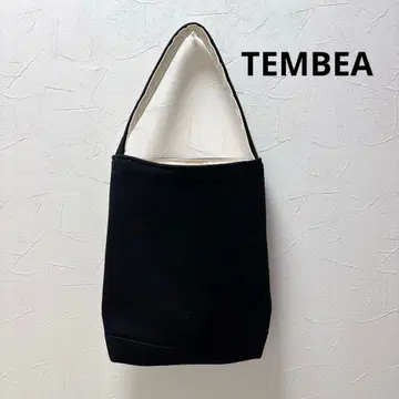 새상품급 TEMBEA 토트 원숄더 울 펠트 블랙 일본제
