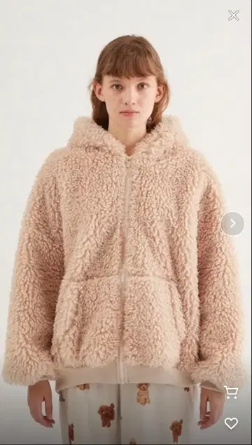 [ 젤라또피케 ] 토이 푸들 보아 후드티 베이지