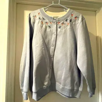 레이스 꽃 자수 리 트레이닝복 구제 의류