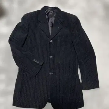 블랙 스트라이프 원단 테일러드 자켓