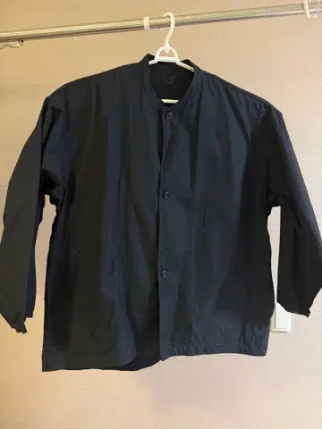 MUJI Labo 발수 고밀도 직조 스탠드 카라 자켓 블랙 s-m