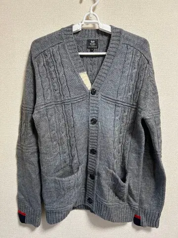 BEAMS HEART 케이블 짜임 가디건 S 사이즈 그레이