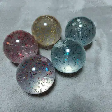 새상품 거대 반짝이 슈퍼볼 직경 6cm 5개