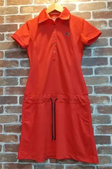 PUMA 폴로 원피스 골프웨어 레드