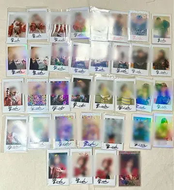 주스 꿀꺽 구락부 아이 콜라 친필 사인 폴라로이드 35장 세트