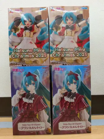 하츠네 미쿠 피규어 크리스마스 클래시컬 레트로 4체 세트