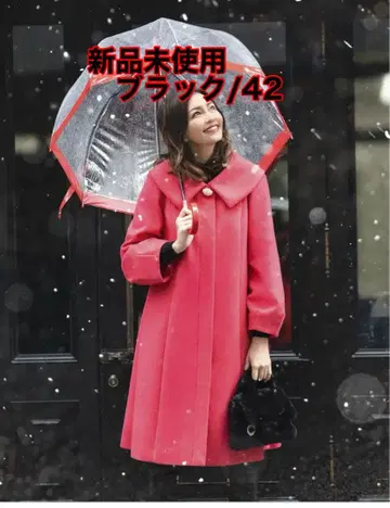 엠즈 그레이시 큰 옷깃 롱 코트