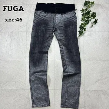 [ FUGA ] 데님 팬츠 실버 코팅 가공 절개 ( 46 )
