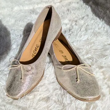 노이에 마르쉐 펌프스 / 실버 발레 슈즈 리본 / 라운드토 22.5cm