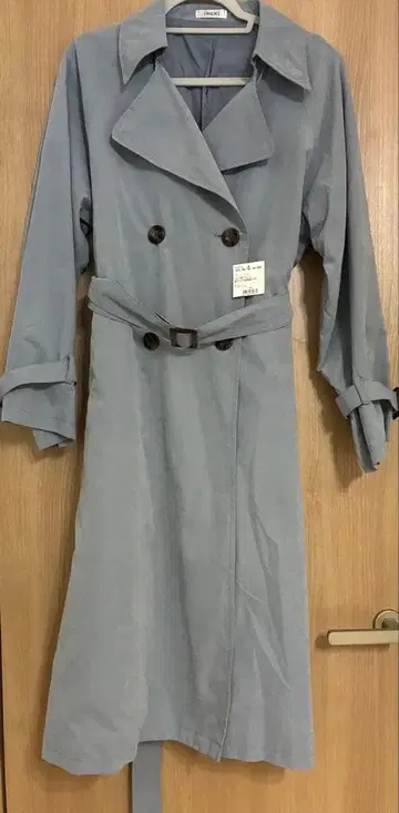 더스티 블루 그레이 트렌치코트 M 사이즈