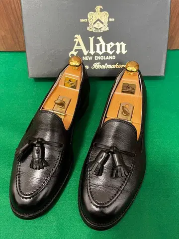 Alden 블랙 태슬 로퍼 us8D