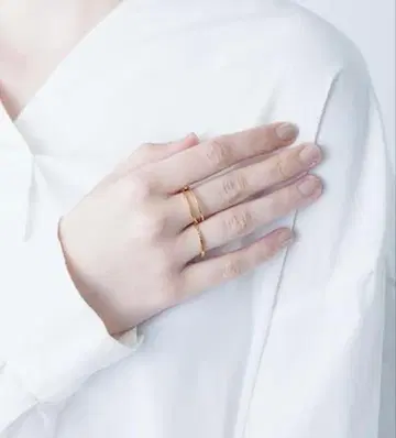 JOUETE(쥬에테) 골드 체인 반지 2세트