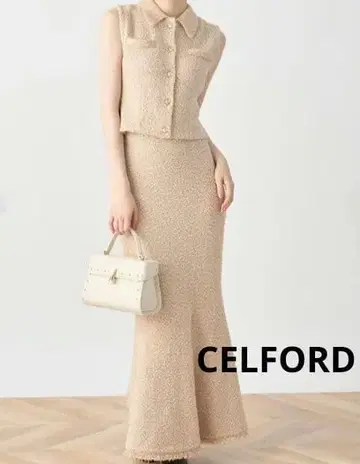 2025AW CELFORD 셀포드 트위드 베스트 & 스커트 셋업