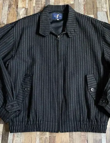 [ Vintage ] Stripe Harrington Jacket