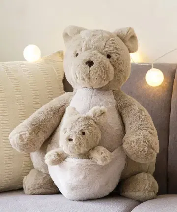 캥거루 모자 봉제 인형 내추럴 북유럽 인테리어 키즈룸