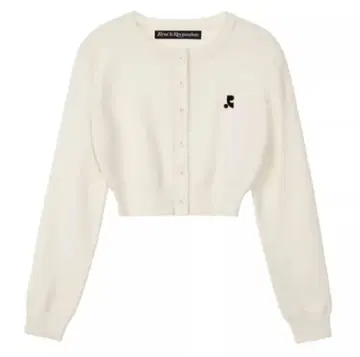 Rest & Recreation 화이트 크롭 가디건