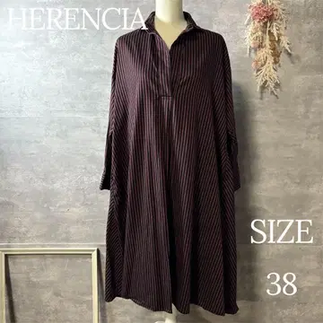 HERENCIA 스트라이프 셔츠 원피스 루즈핏 빅 사이즈 38