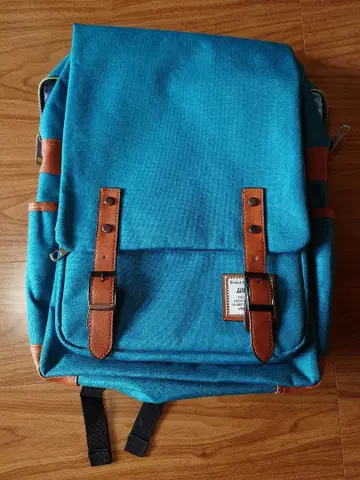 스퀘어 백팩 태블릿 수납 용량 18L 터콰이즈 출퇴근, 통학용